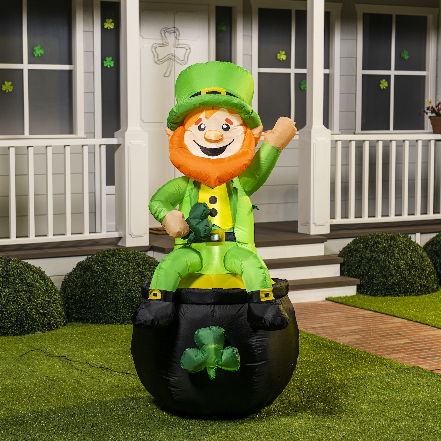 6ft Large St. Patrick’s Sitting Leprechaun Inflatable