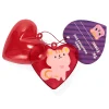 30Pcs Animal Eraser Filled Hearts Set with Valentines Day Cards for Kids-Classroom Exchange Gifts