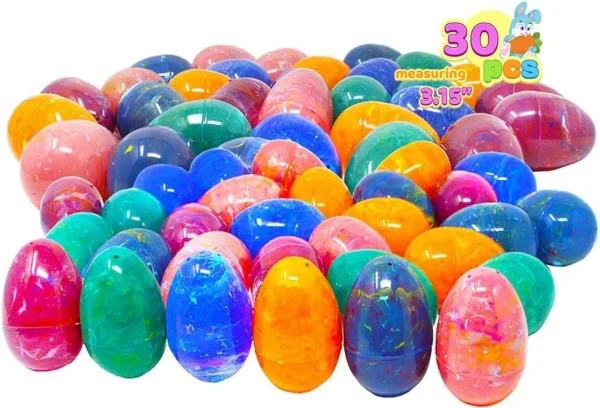 30Pcs Painted Jumbo Easter Egg Shells 3.15in