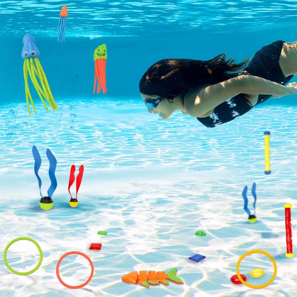 30pcs Kids Diving Pool Toys with Storage Bag