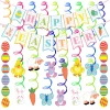 31Pcs Foil Swirl Easter Bunny Hanging Decorations