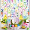 31Pcs Foil Swirl Easter Bunny Hanging Decorations