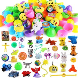 80 Easter Eggs With Novelty Toys