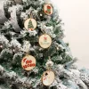 32Pcs Wood Slides Craft Christmas Ornaments 3-4in