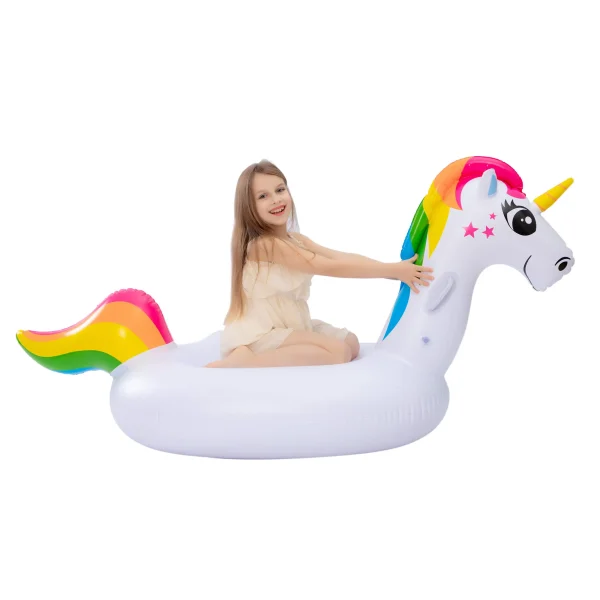 Kids Inflatable Ride A Unicorn Pool Float Raft