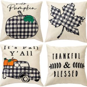 Fall Pillow Covers 4 Pack
