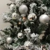 34pcs Silver Christmas Ball Ornaments