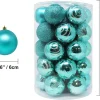 34pcs Teal Christmas Ball Ornaments