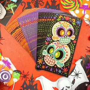 36pcs Day of the Dead Treat Bags with Stickers