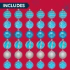 36pcs Blue and Silver Christmas Ornament Balls