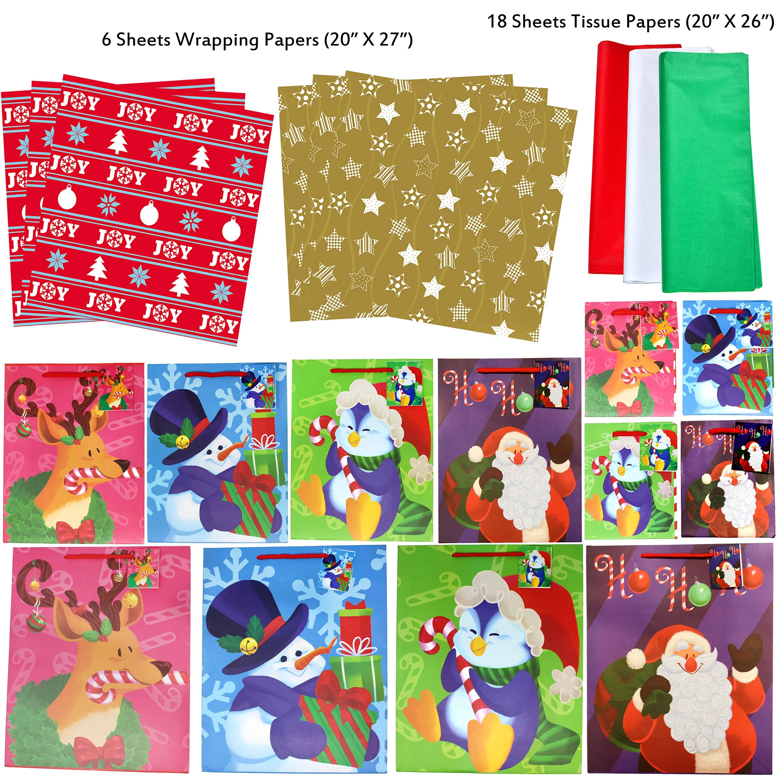 packs of tissue paper Colorful Gift Bag and Wrapping Paper