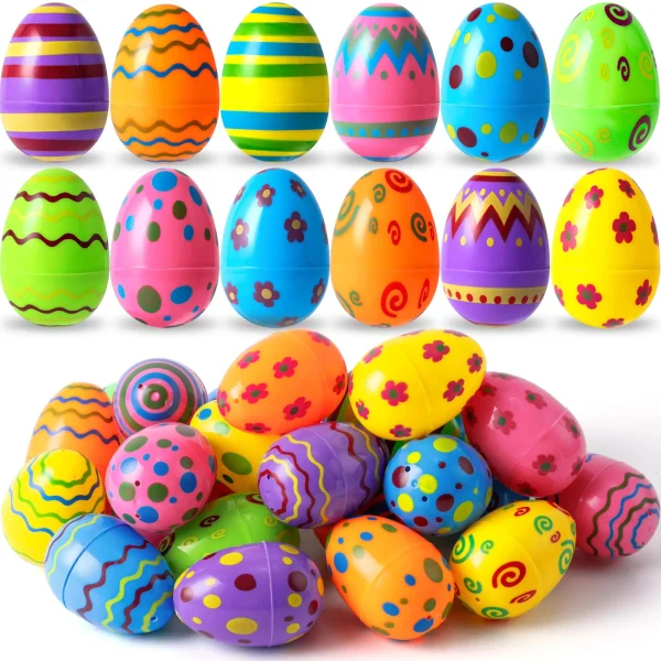 36Pcs-Jumbo-Plastic-Printed-Easter-Egg-Shells-3in