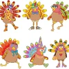 36Pcs Thanksgiving Make-a-Turkey Sticker Sheets