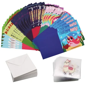 36Pcs Valentines Greeting Cards with Stickers Card Set for Kids
