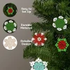 36pcs Hanging Christmas Wooden Snowflake Ornament