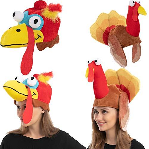 2 Pack Silly Thanksgiving Turkey Cap