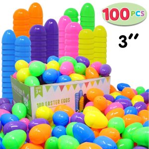 100pcs Colorful Easter Eggs for Filling Treats 3in