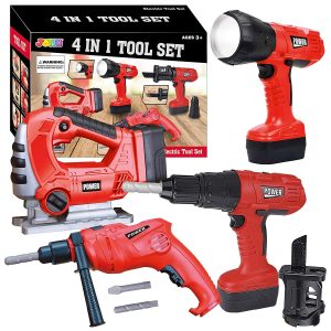 4-in-1 Construction Electric Tool Playset