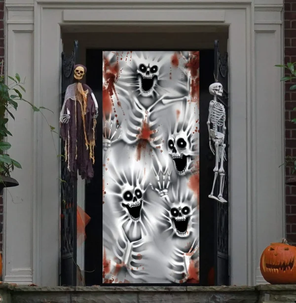 3D Skeleton Door Cover 30in x 72in