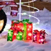 3Pcs 50 LED Christmas Light Boxes Decor (Snowflakes)