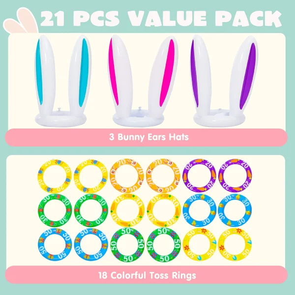 3Pcs Bunny Ears Ring Toss Game