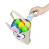 3Pcs Easter Bunny Tote Bags