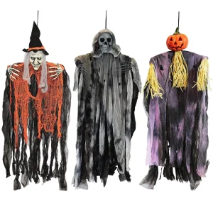 3Pcs Hanging Witch with Bendable Arms 35.3in