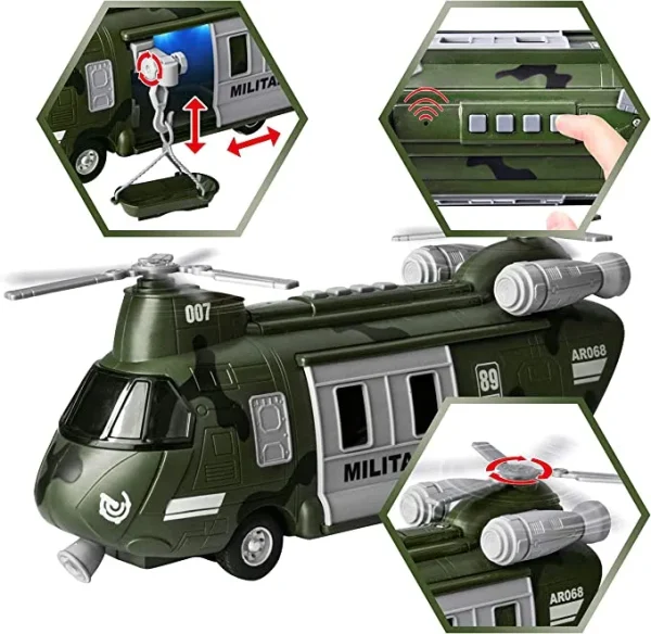 3pcs Squadron Military Helicopter Toy Set