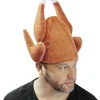 3Pcs Plush Roasted Turkey Hat