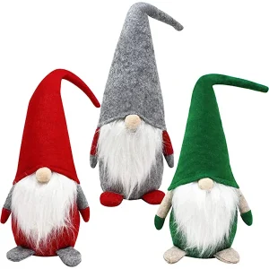 3pcs Red Green Grey Swedish Christmas Santa Gnome