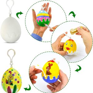 6Pcs Coloring Squishy Eggs Craft Set