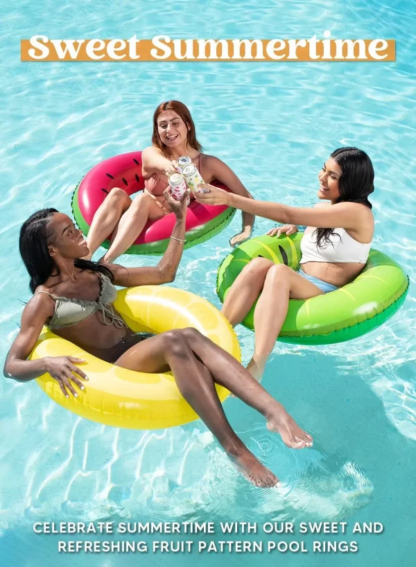 3pcs 32.5in Fruits Pool Inflatable Floats