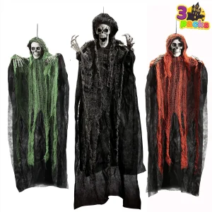 3pcs Grim Reaper Decoration (1) 47in and (2) 35in