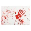 3pcs Halloween Bloody Handprint Tablecloth 104in x 52in