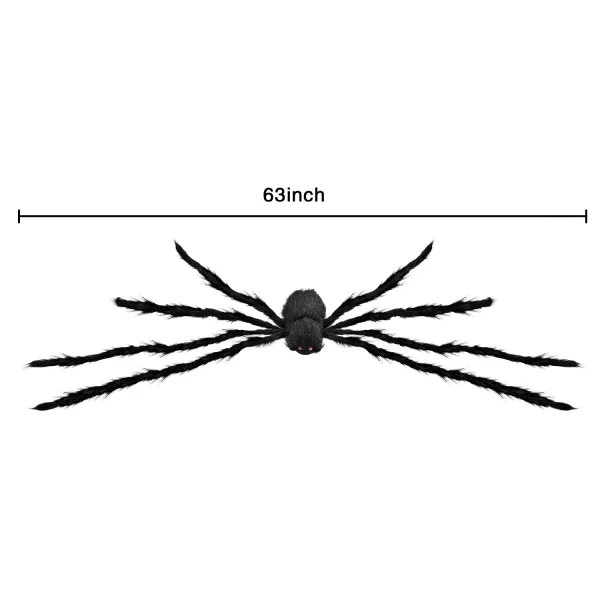 3pcs Halloween Hairy Spiders Cute Hairy Spiders 63in