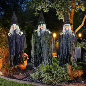 3pcs Halloween Hanging Witch Decoration 35.5ft