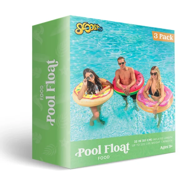 3pcs Inflatable Pool Tube Food Floats