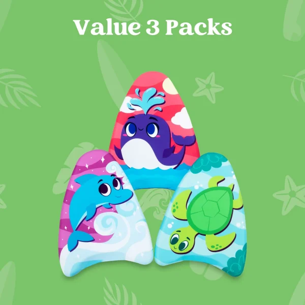 3pcs Kids Whale, Dolphin and Turtle Swimming Kickboard