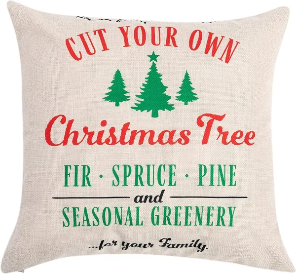 4pcs Farmhouse Christmas Pillow Covers