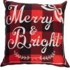 4pcs Red Plaid Pillow Covers