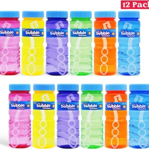 12Pcs Bubble Bottles with Wand 4oz