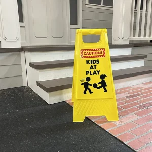 4Pcs Caution! Kids at Play! Warning Board Sign