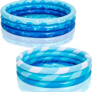 45” Blue w/ Pattern Inflatable Kiddie Pool, 2 Pack – SLOOSH