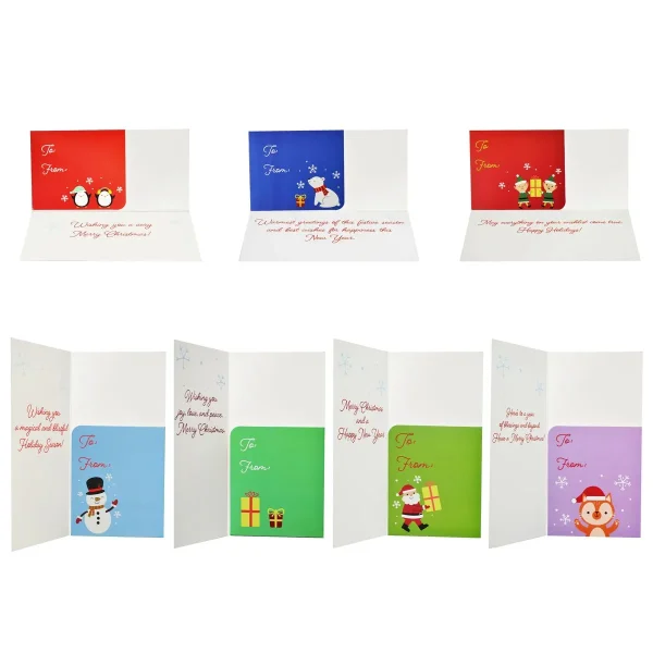 42pcs Cartoon Christmas Greeting Cards