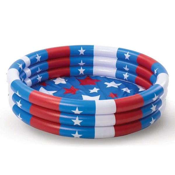 45in Kids Inflatable Star American Flag Swimming Pool