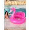 45in Pink Flamingo Inflatable Tube with 2 Cup Holders
