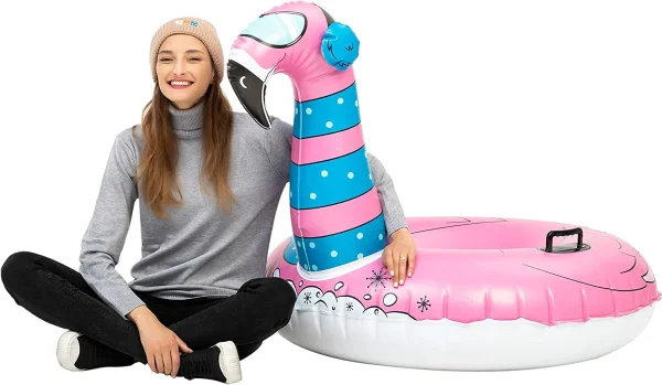 47in Flamingo Inflatable Snow Tube