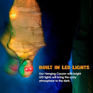 Light Up Hanging Cocoon Corpse 47in