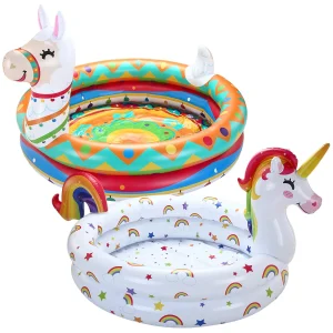 47in Kids Inflatable Unicorn and Llama Pool Ring