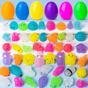 48Pcs Glitter Soft and Yielding Prefilled Easter Eggs